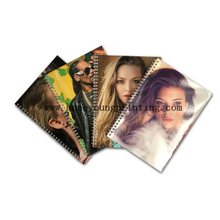 Soft cover double spiral notebook 8mm single line assorted designs with bright lamination