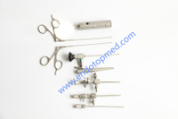 0deg 2.7mm Veterinary Otoscope with Portable LED Light Handle, Sheath and Forceps