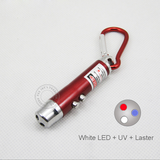 UV LED Keychain with Laser Pointer