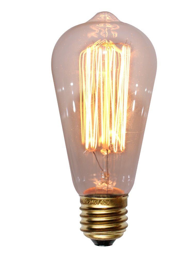 Incandescent Bulbs St64 Edison Bulb 40W 60W with E27 Amber Color Vintage Lamp