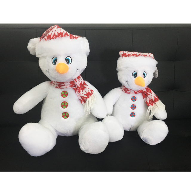 Christmas Festival Decorative Plush Toy Snowman with Hat