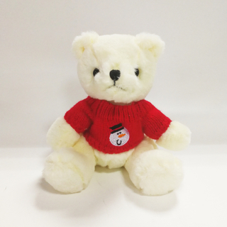Top selling Teddy Bear Toys with snowman on red Sweater 