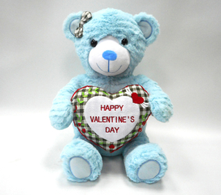 Special Valentine Blue Bear Animal Gift with Heart Plush Toys