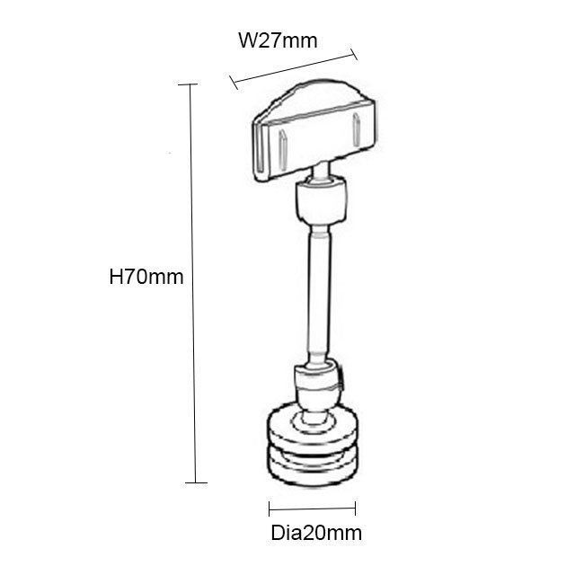Sign Holder With Stem PS03MCL Buy clear paper cards holder