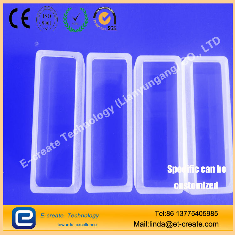 Quartz window slotted quartz quartz crystal base transparent high temperature resistant high pressure acid-resistant quartz film