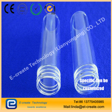 artz thread, threaded mouth quartz tube, external thread quartz tube, quartz screw tied to support custom processing