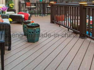 Suelo c&oacute;modo descalzo de la terraza de la Anti-Grieta de alta densidad DIY WPC