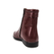 Zapatos de oficina de cuero marrón rojo de tobillo 1248