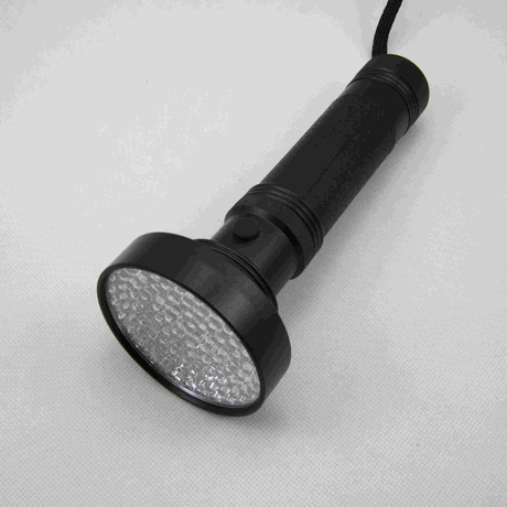 100 LED UV Flashlight black light with rubber coated grip for money detector, scorpion or pet urine 