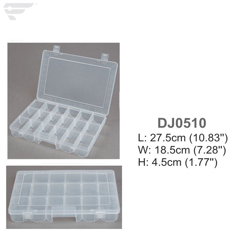 clear plastic tackle box