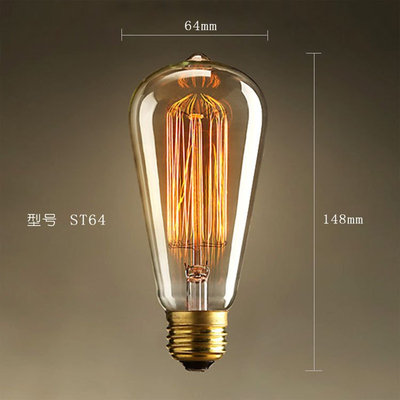 Chinese Manufacture Hot Selling St64 Edison Bulb Vintage LED Bulb St64 40/60W LED Light