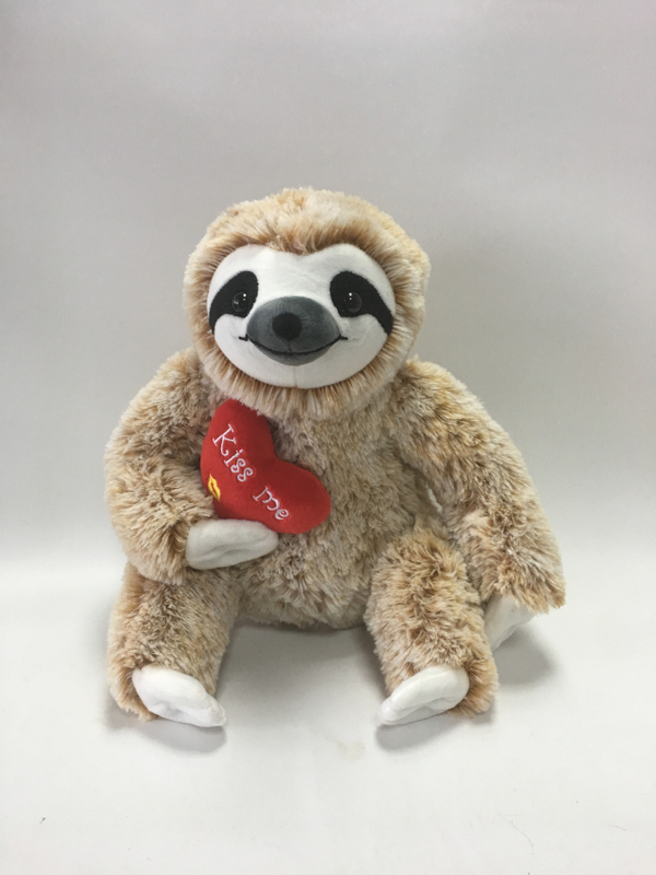 Hairy Soft Stuffing Big Disccount Sloth Plush with Heart