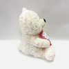 Cute Beige Valentine Teddy Bear Hug Big Red Heart Plush Toy 