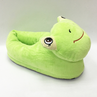 Cute Frog Plush Kids Animal Slippers