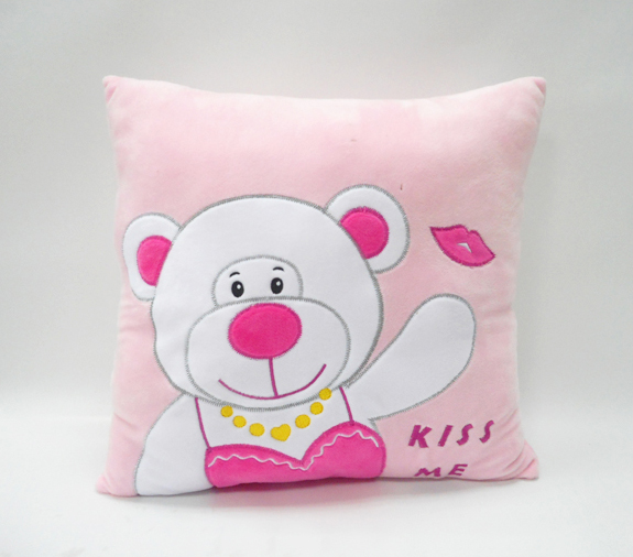 Valentine Plush Cushion Pillow Animal Cartoon Embroidered Cushion
