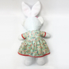 Cuty White Rabbit Plush Toys with Floral Dress