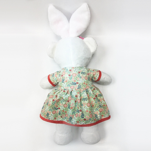 Cuty White Rabbit Plush Toys with Floral Dress