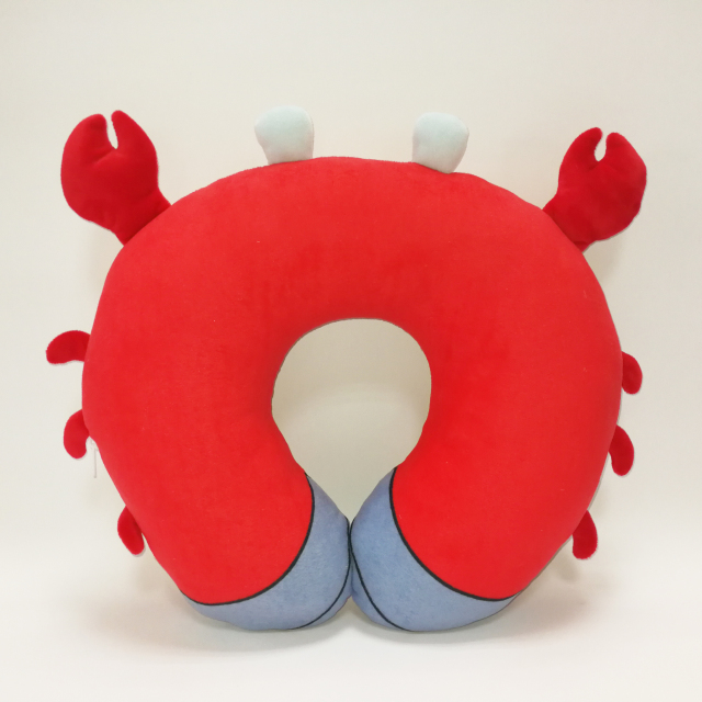 Red Crab Stuffed Animal Neck Pillow with Bluetooth
