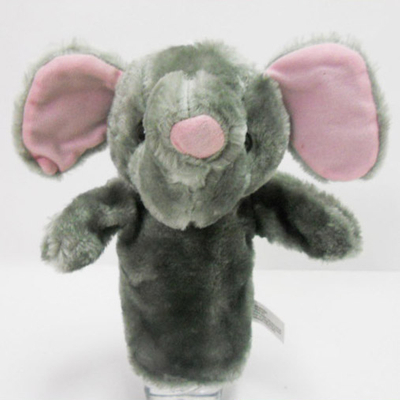 Plush Stuffed Toy Grey Elephant Hand Puppet for Kids