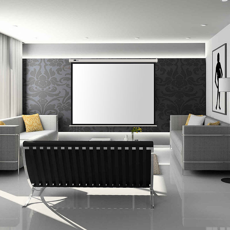 Electric Projector Motorized Projection Screen With Matte White