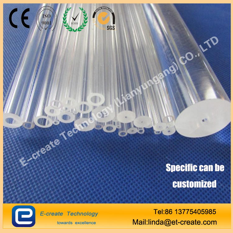Supply different sizes of Quartz Tubes, high-temperature quartz glass tube