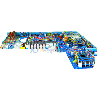 Океанская тема Детская игровая структура Пользовательская мягкая крытая игровая площадка