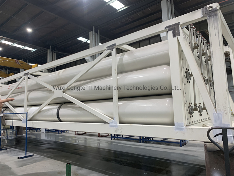China Factory Seller Mobile CNG Tube Skid Bundle Container Trailer for Natural Gas Transportation