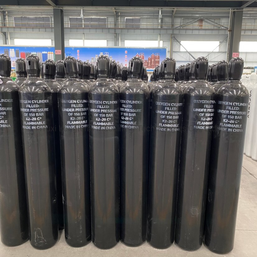 Medical Standard High Pressure Seamless Steel Empty 40L Stable Pressure Flow Accurate Small Portable Oxygen Cylinder~