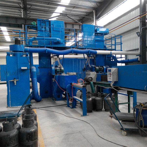 12.5kg/15kg LPG Gas Cylinder Manufacturing Equipments Body Manufacturing Line Shot Blasting Machine