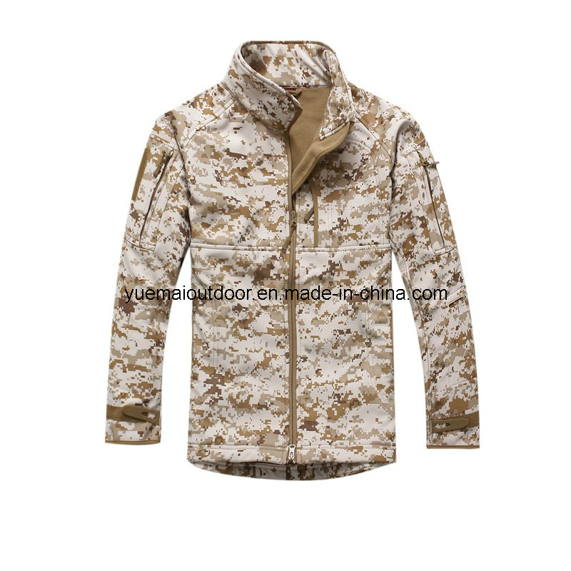 Military Digital Camo Softshell Jacket Waterproof and Breathable