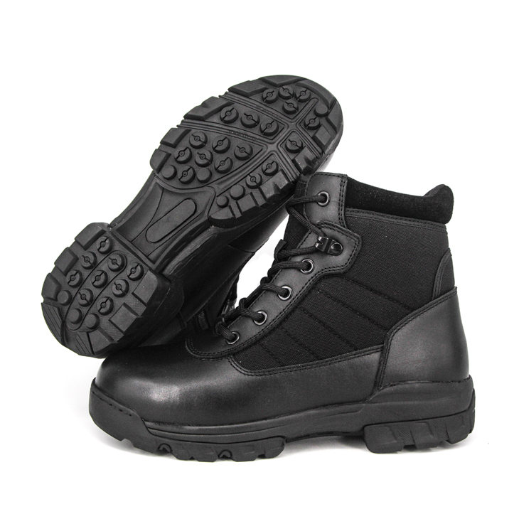 الأحذية الجلدية السوداء الشرطة التكتيكية 4112