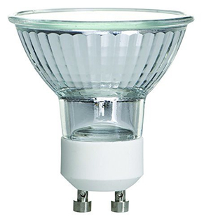MR16/FL/GU10, 35 Watt, MR16 with UV Glass Cover, 120 Volt, GU10 Base, Halogen Flood Light Bulb