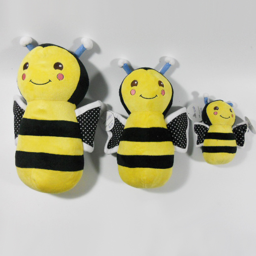 New Plush Bee Sound Chew Squeaker Dog Toy