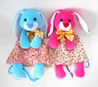 Easter Festival Blue Plush Stuffed Cute Rabbit Kids Gift Bag
