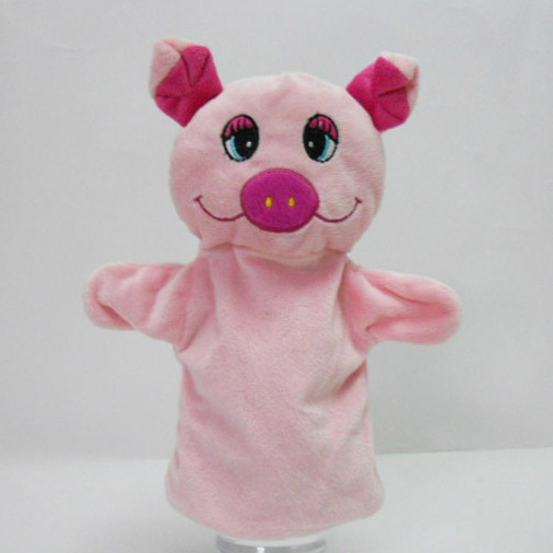 Plush Soft Toy Pig Hand Puppet for Baby 