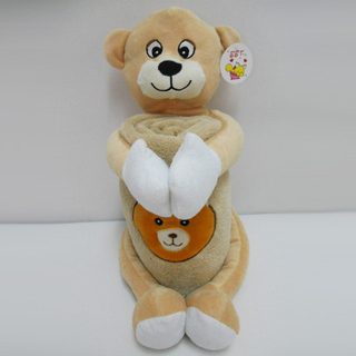 11 " Cute Teddy Bear Toy Stuffed Animal Plush Pillow Blanket