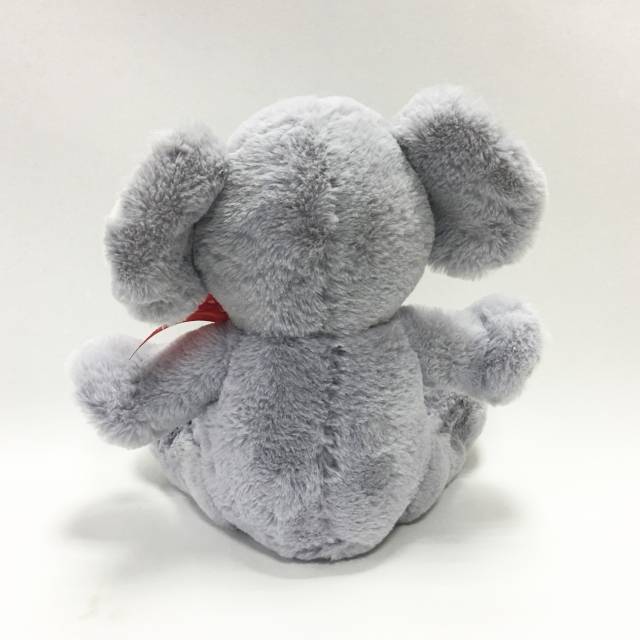 Stuffed Elephant Toys Lovely Soft Grey Valentine Plush Elephant
