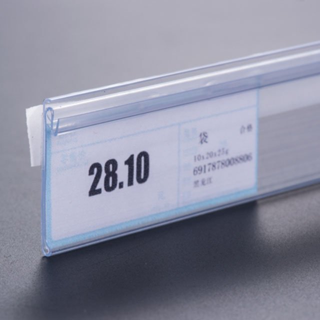SelfAdhesive Label Holder w/ Sign Gripper H28mm DS012 Buy PVC shelf