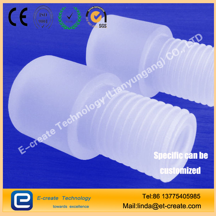 Quartz tube, external thread quartz glass tube, thread with cover thread processing customization