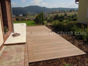 Recyclable Facile-Monter le Decking en plastique en bois du compos&eacute; WPC DIY
