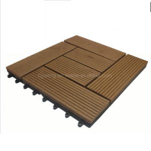 Anti plancher UV de WPC/tuile imperm&eacute;able &agrave; l'eau de Decking/panneau en bois de PE pour l'&eacute;tage