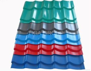 Feuille en acier ondul&eacute;e enduite de toiture de la couleur professionnelle PPGI de fabrication