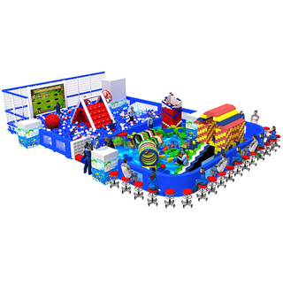 Ocean Theme Park Kids Мягкая игровая площадка Ball Pit and Building Blocks