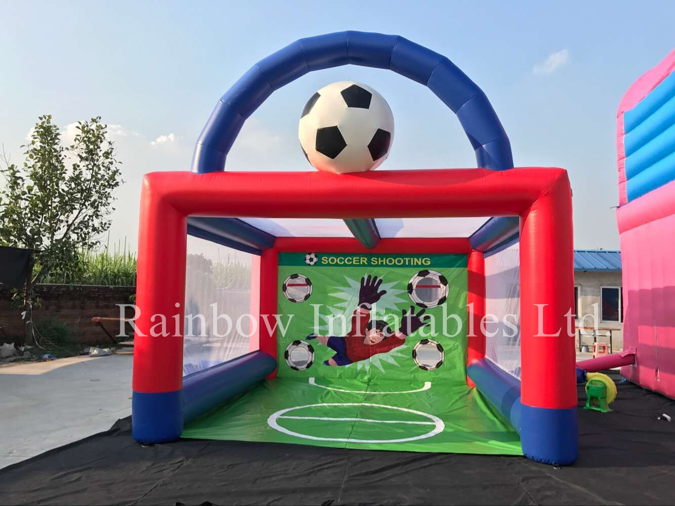 RB9031(5x4.5x4.5m) Inflatable football shooting games/speed soccer shooter/inflatable toss throwing game