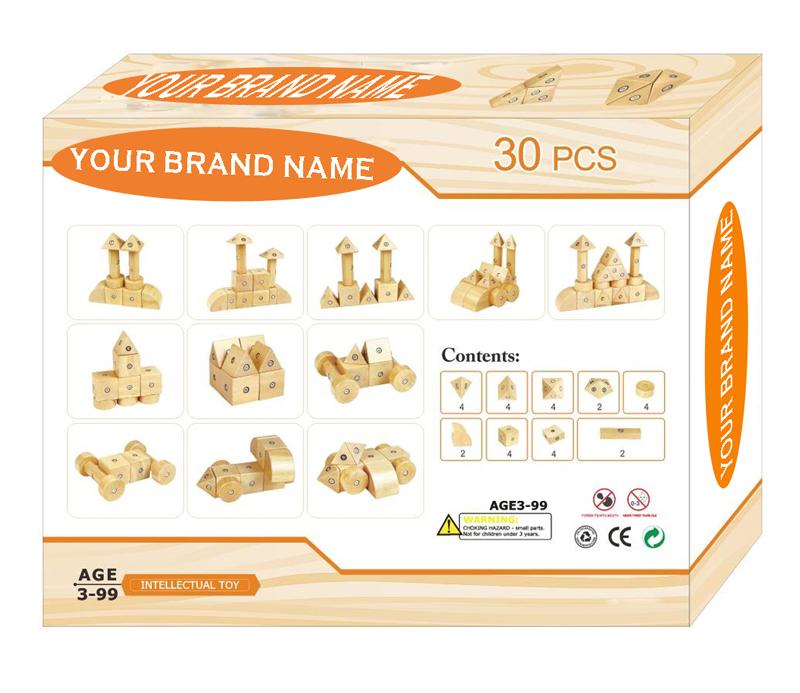 wooden magnetic tiles