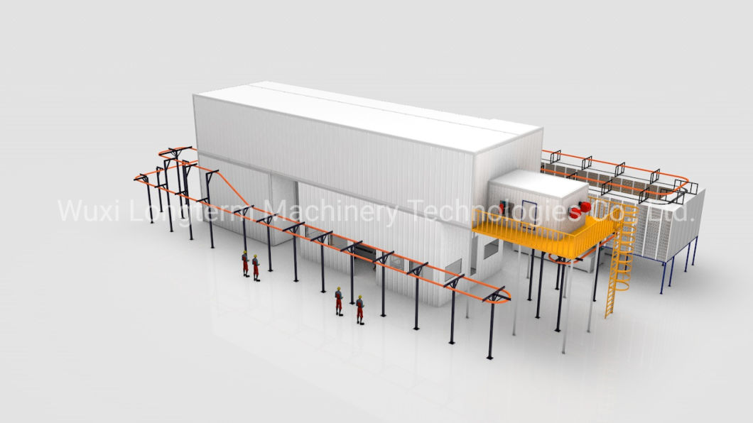 Fully Automatic Electrostatic Powder Coating Production Line / Spray ...