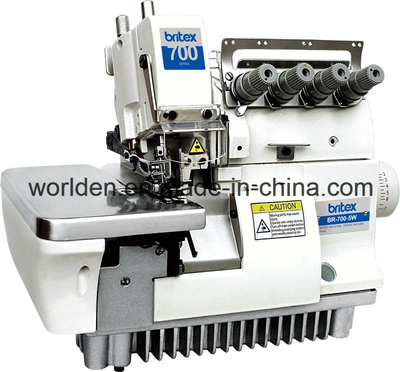 BR-700-5W Super High Speed Fivve Thread Wide Needle Gage Overlock Sewing Machine