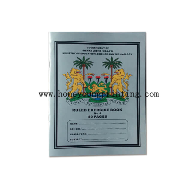 40/80/120 pages Sierra leone ruled exercise book NO.4 A4 A5 staple binding for student