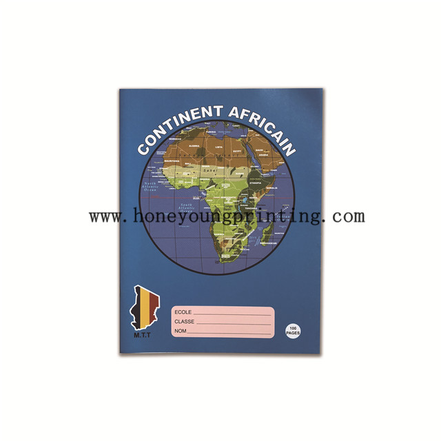 Continent Africain Cahier Scolaire 16.5x21.5cm 100 200 pages seyes Couleurs assorties