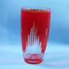 hot selling hand engraved red artificial glass vases